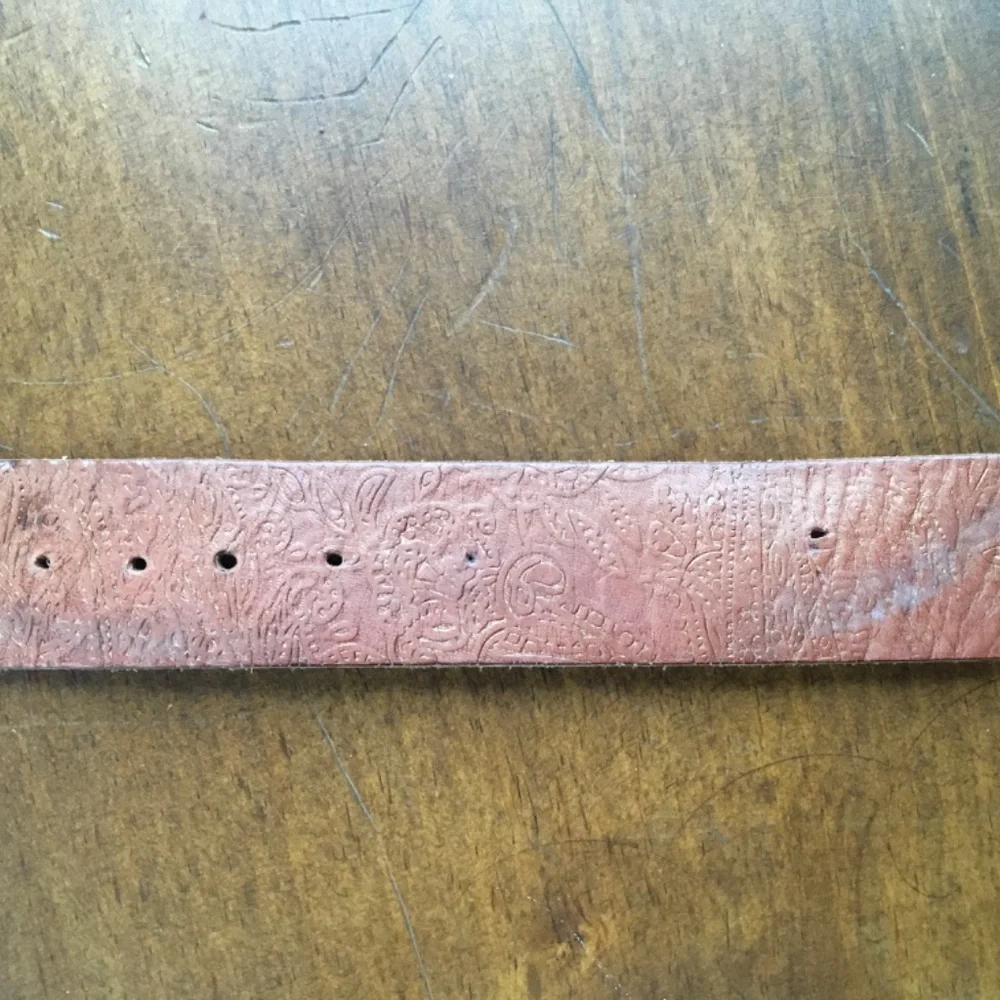 Fossil Vintage Leather Jeweled Brown Belt - Size L